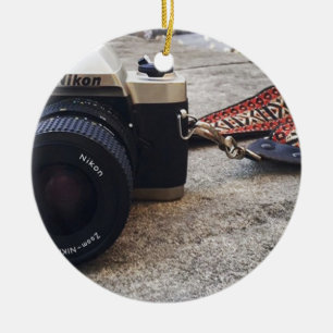 Nikon filmar kameran julgransprydnad keramik