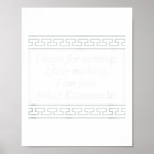 Nikos Kazantzakis Grekiske Writer Gravsten Quote P Poster