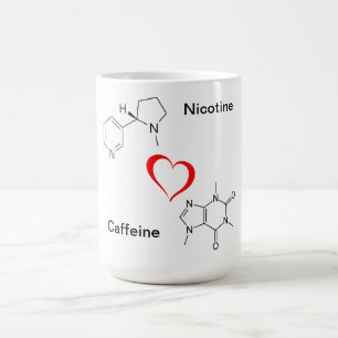 Nikotin- och koffeinKÄRLEKmugg Kaffemugg