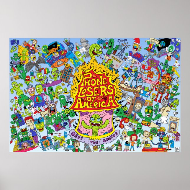 Niks PLA-Poster (blå bakgrund) Poster (Framsidan)