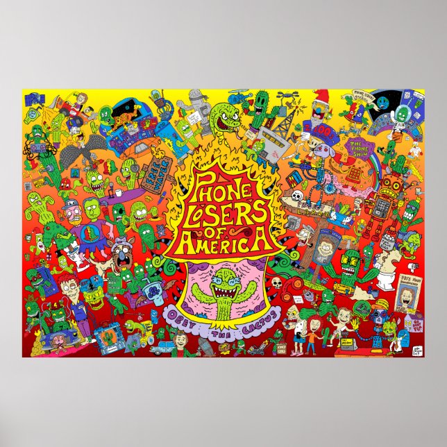 Niks PLA-Poster (Gult/Orange/röd bakgrund) Poster (Framsidan)