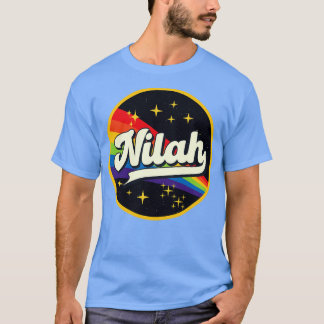 Nilah Rainbow in Space Vintage Stil T Shirt
