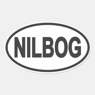 NILBOG euro oval Sticker Ovalt Klistermärke