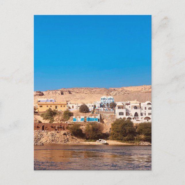 Nile at Aswan - Egypten Vykort (Framsida)