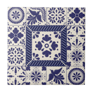 Nile Blue Mexican Traditional Birds Talavera Kakelplatta