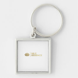 Nile Essence Gold Kollektion Fyrkantig Silverfärgad Nyckelring