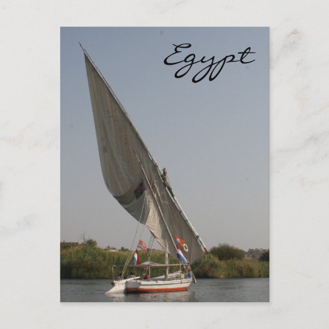 nile felucca-egypten vykort (Framsida)