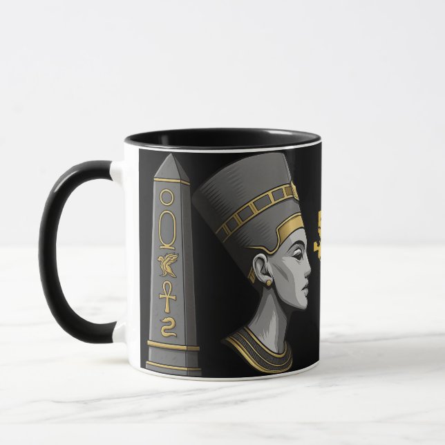 Nile Majesty Mugg - Egyptian Stil Ceramic Kopp (Vänster)