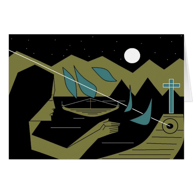 Nile Night Hälsningskort (Framsidan Horizontal)