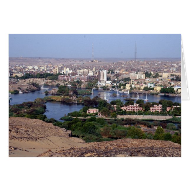 nile River aswan Hälsningskort (Framsidan Horizontal)