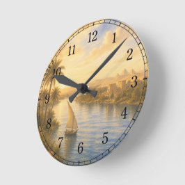 Nile River Wall Clock — Landscape Design Rund Klocka