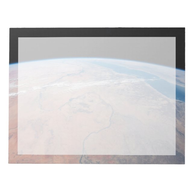 Nile River Winding Northward intill Röda havet Anteckningsblock (Framsida)