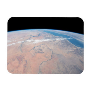 Nile River Winding Northward intill Röda havet Magnet