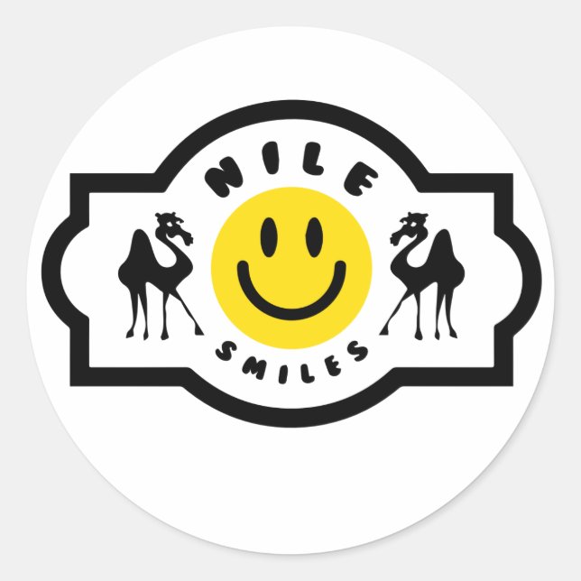 Nile Smiles Stickers Runt Klistermärke (Framsida)