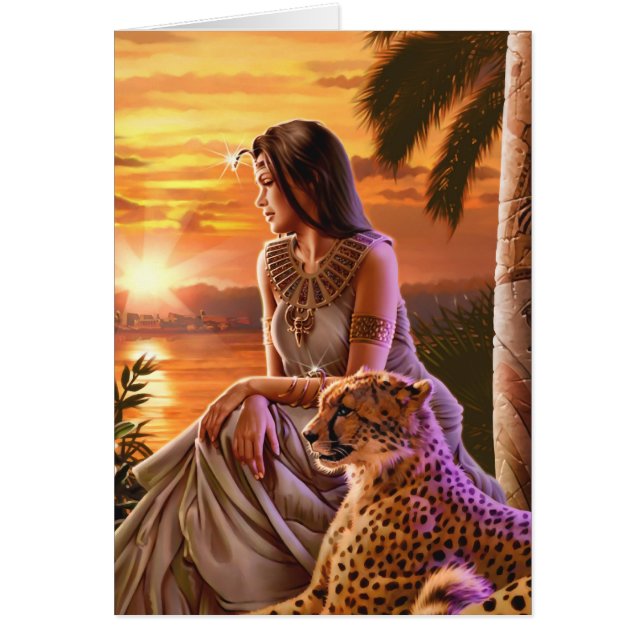 "Nile Sunset" Hälsningskort (Framsidan)