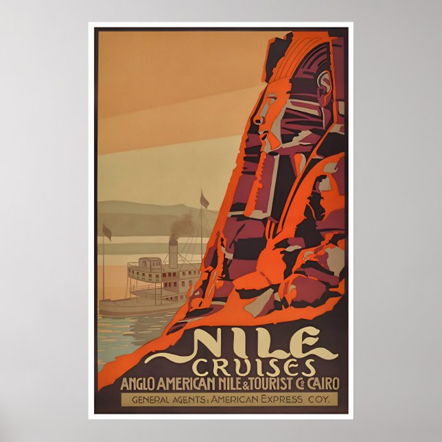 Nilen Konst Egypten Resa Poster Kairo (Framsidan)