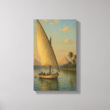 Nilen och pyramiderna i Dusk