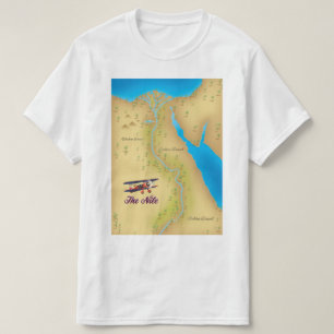 Nilen vintage stil gammal kartaffisch t shirt