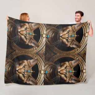 Nilens drottning: Cleopatra the Cat in Headdress Fleecefilt