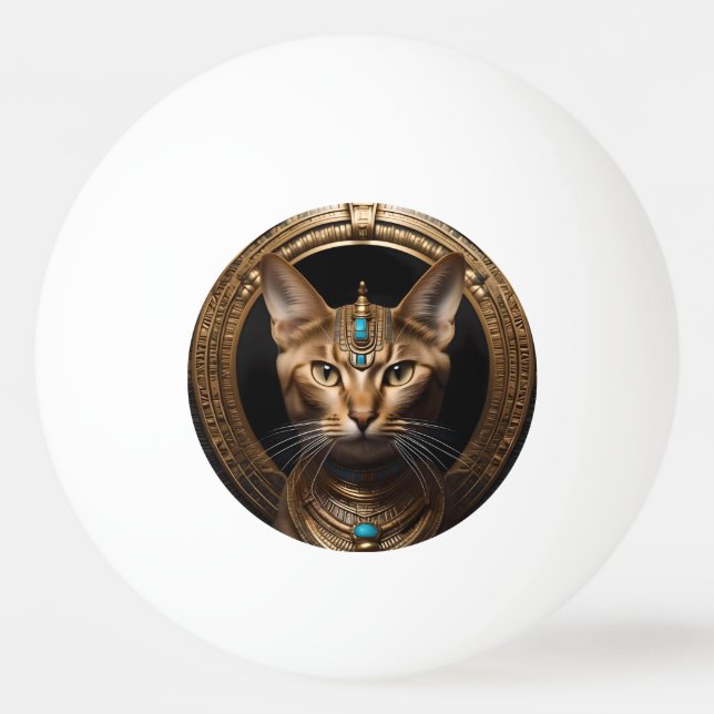 Nilens drottning: Cleopatra the Cat in Headdress Pingisboll (Framsidan)