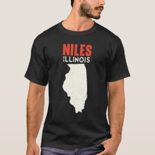 Niles Illinois USA State America Travel Illinoisan T Shirt