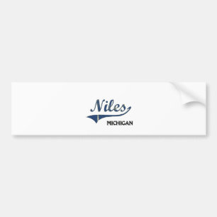Niles Michigan stadsklassiker Bildekal