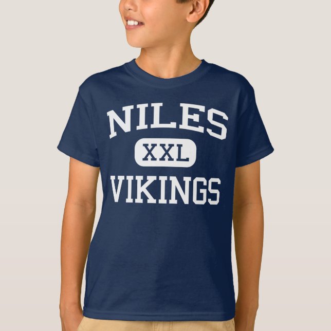 Niles - Vikings - högstadium - Niles Michigan T Shirt (Framsida)