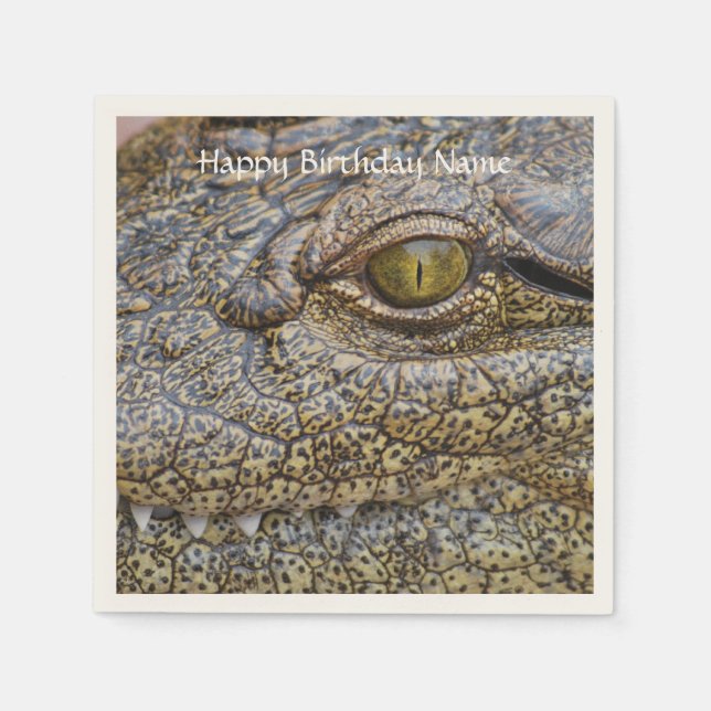 Nilkrokodil från Afrika Pappersservett (Framsidan)