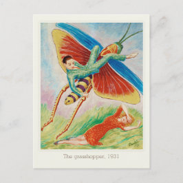 Nils von Dardel Grashopper Gräshoppan 1931 Vykort