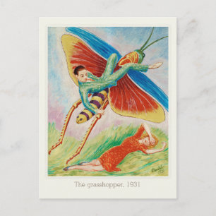 Nils von Dardel Grashopper Gräshoppan 1931 Vykort