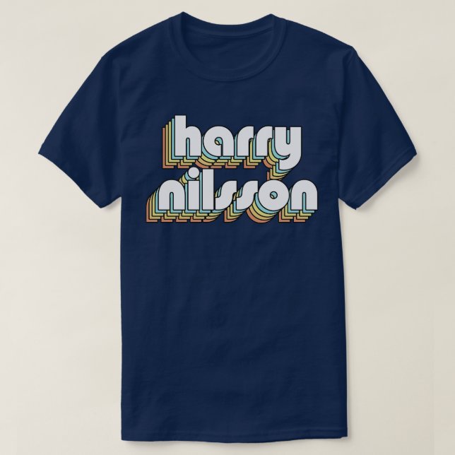 Nilsson Retro Regbow Typography Faded Stil T Shirt (Design framsida)