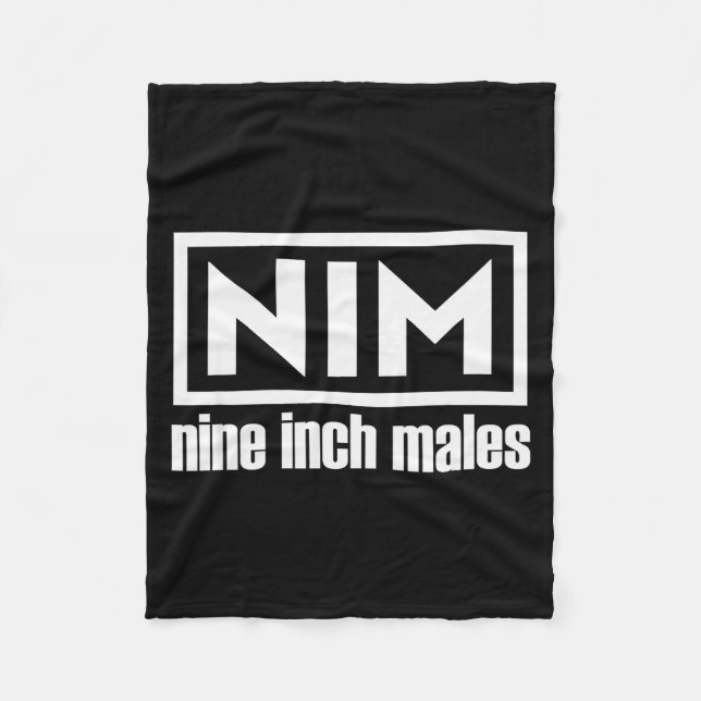 Nim Nine Inch Males Funny Mens  Fleecefilt (Framsidan)