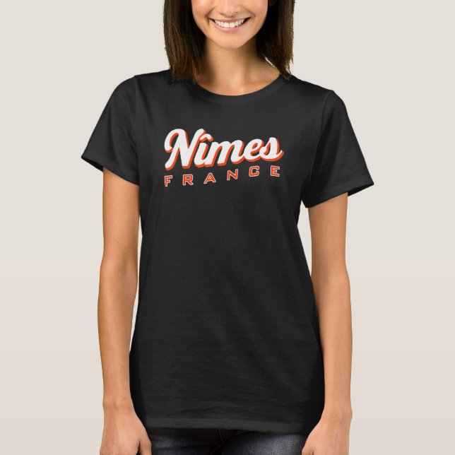 Nîmes Frankrike T Shirt (Framsida)