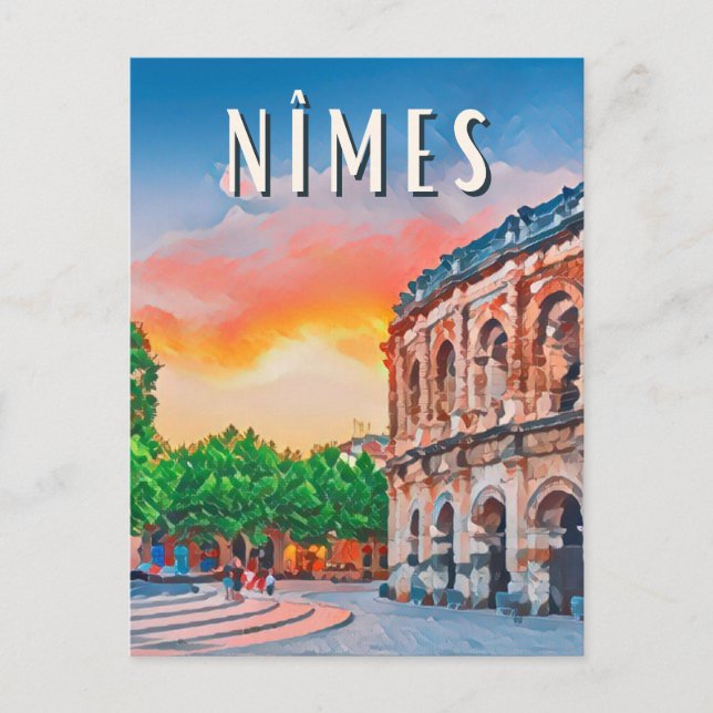Nîmes Photo Vintage  Vykort (Framsida)