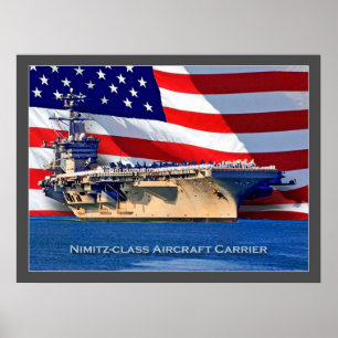 Nimitz-klassificera hangarfartygmarinaffischen poster