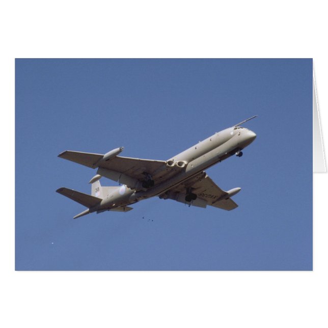 Nimrod British Reconnaisance Flygplan Hälsningskort (Framsidan Horizontal)