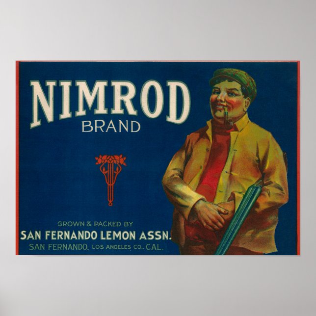 Nimrod Lemon LabelSan Fernando, CA Poster (Framsidan)