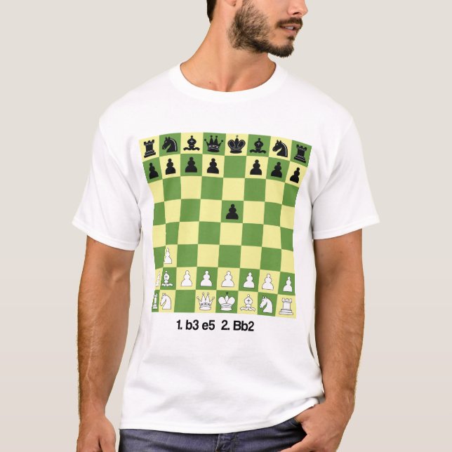 Nimzowitsch-Larsen Attack Chess Öppings Shirt Beg T Shirt (Framsida)