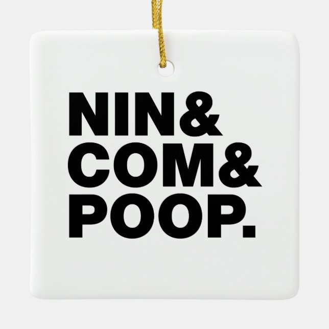 NIN & COM & POOP. JULGRANSPRYDNAD KERAMIK (Framsida)