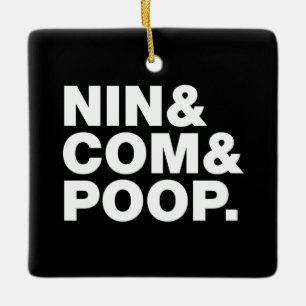 NIN & COM & POOP. Pingisboll Julgransprydnad Keramik