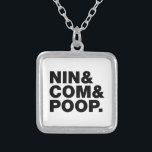 NIN & COM & POOP. SILVERPLÄTERAT HALSBAND<br><div class="desc">NINCOMPOOP! Globe Trotters specialiserar sig på idiosynkratiskt bildmaterial från hela världen. Här hittar du unika hälsningskort,  vykort,  Poster,  Mousepads med mera.</div>