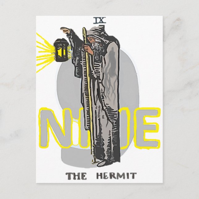 NIN HERMIT TAROT VYKORT (Framsida)