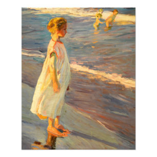 Niña av Joacquin Sorolla Fototryck