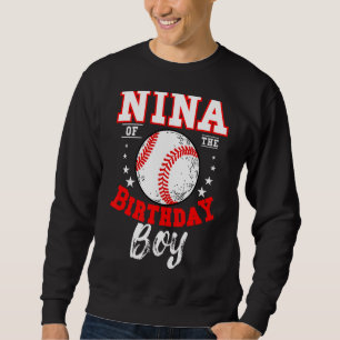 Nina från födelsedagspojken Baseball Theme Bday Ce Lång Ärmad Tröja