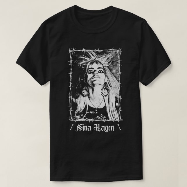 Nina Hagen Punksthetic Fläkt Design T Shirt (Design framsida)