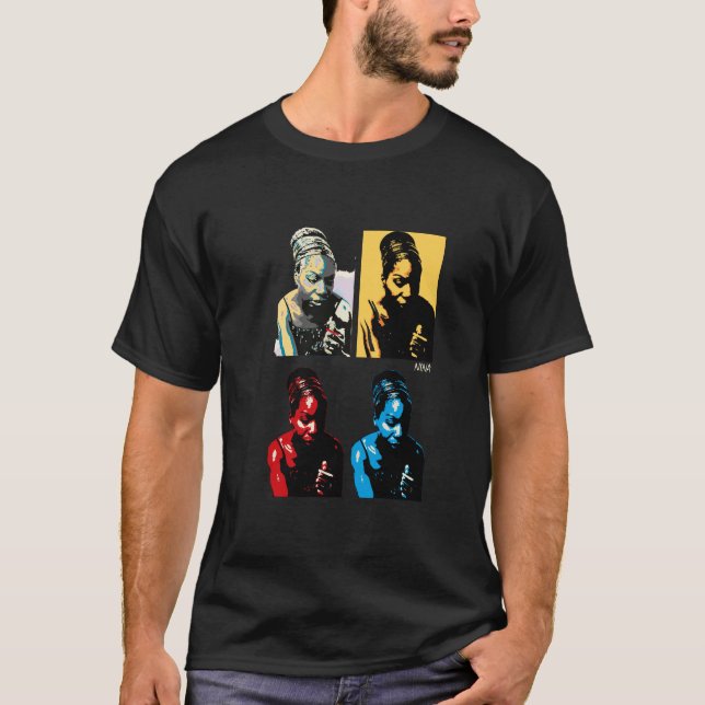 nina jazz blues fan art t shirt (Framsida)