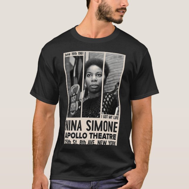 Nina Jazzkonsert Affisch flicka T Shirt (Framsida)
