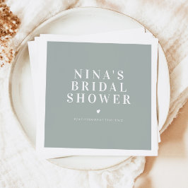 NINA Minimalistisk Bohemsk Salviagrön Bröllopsfest Pappersservett