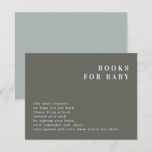 NINA Modern Bohemian Sage Bokar för Baby Card Inbjudningar