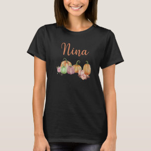 Nina of Little Pumpkin First Birthday Autumn Pumpk T Shirt
